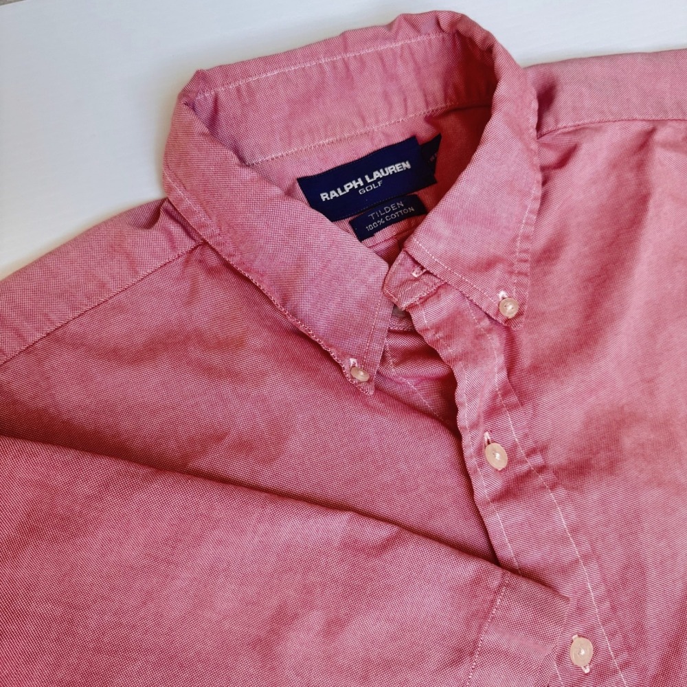 Ralph Lauren Golf Tilden Shirt  Large  Button Down Cotton Oxford‎ Resort